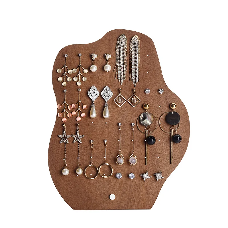 Walnut-colored Stud Earrings Display Board Household Decorative Accessory Storage Rack For Earrings Display Stand
Walnut-colored Stud Earrings Display Board Household Decorative Accessory Storage Rack For Earrings Display Stand