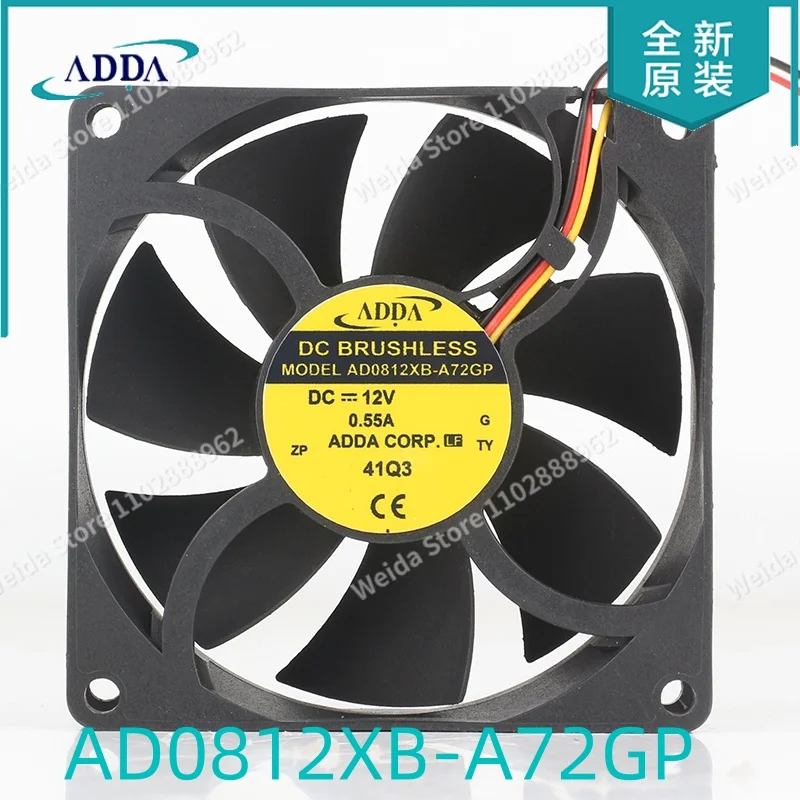 ADDA AD0812XB-A72GP 5V 24V 48V DC 12V 0.55A AC EC three-wire 8025 80X80X25MM 8CM high air volume temperature controlcooling fan
ADDA AD0812XB-A72GP 5V 24V 48V DC 12V 0.55A AC EC three-wire 8025 80X80X25MM 8CM high air volume temperature controlcooling fan