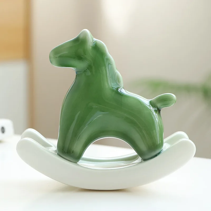 Mini Rocking Horse Ceramic Ornaments First Birthday Gift Decoratives Home Furnishings Kids Room Soft Decoration Crafts Figurines
Mini Rocking Horse Ceramic Ornaments First Birthday Gift Decoratives Home Furnishings Kids Room Soft Decoration Crafts Figurines