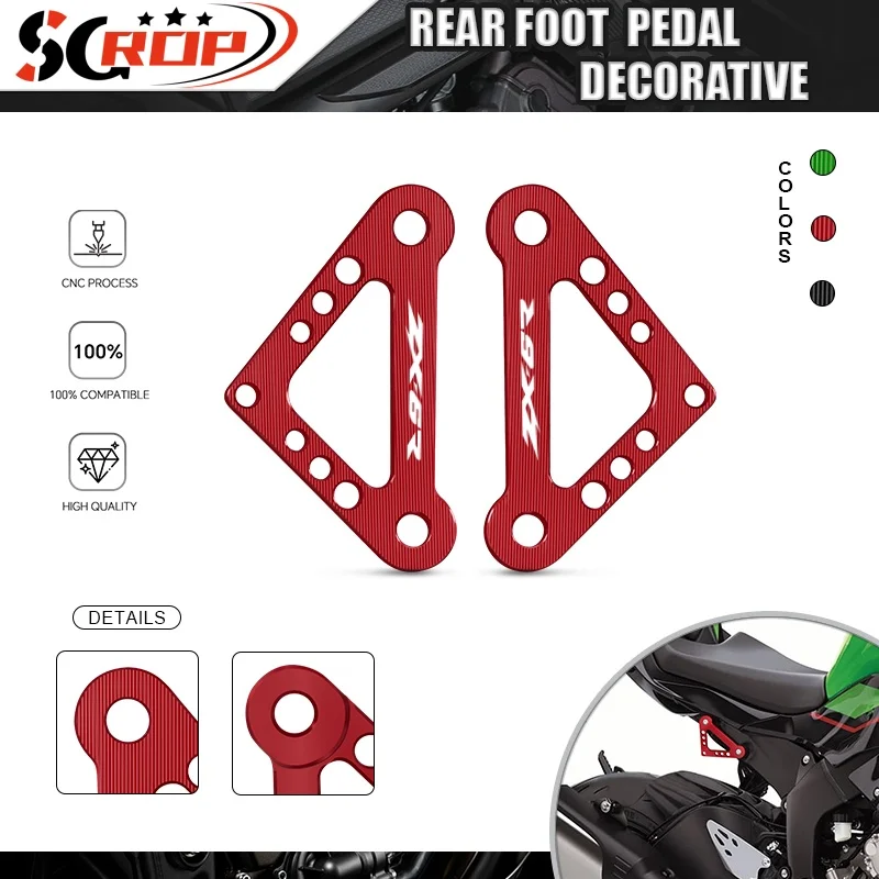 New For ZX-6R ZX-636 ZX6R ZX636 ZX 6R 636 2013-2024 2025 Motorcycle CNC Rear Footrest Pedal Remove Decorative Cover zx6r zx636 
New For ZX-6R ZX-636 ZX6R ZX636 ZX 6R 636 2013-2024 2025 Motorcycle CNC Rear Footrest Pedal Remove Decorative Cover zx6r zx636