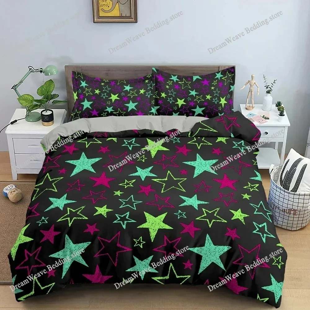 New Fashion Star Pattern Duvet Cover Colorful Stars Print Quilt Covers for Bedroom Single Twin Queen King Bedding Set Home Decor
New Fashion Star Pattern Duvet Cover Colorful Stars Print Quilt Covers for Bedroom Single Twin Queen King Bedding Set Home Decor