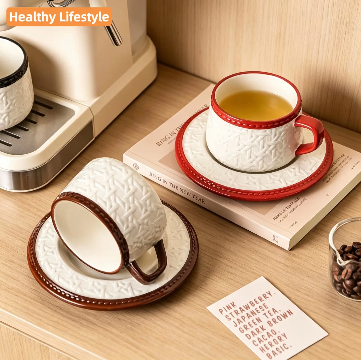 HYS French retro rattan coffee cup water set tea set high value ceramic coffee cup saucer color boxed gift cup
HYS French retro rattan coffee cup water set tea set high value ceramic coffee cup saucer color boxed gift cup