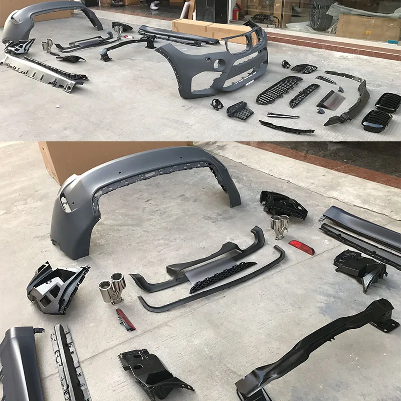 For X6 F16 Set Body Kit Upgrade to X6M Style PP Bumpers Grille Complete Side Skirts Front Lip Rear Diffusers New Design
For X6 F16 Set Body Kit Upgrade to X6M Style PP Bumpers Grille Complete Side Skirts Front Lip Rear Diffusers New Design