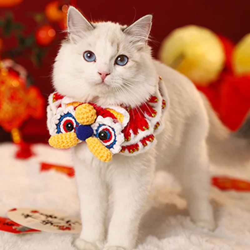 New Year Scarf Collar Baby Scarf, Cat Clothes Autumn Winter New Year Festive Accessories, Pet Dog Scarf Awakening Lion Blessings
New Year Scarf Collar Baby Scarf, Cat Clothes Autumn Winter New Year Festive Accessories, Pet Dog Scarf Awakening Lion Blessings