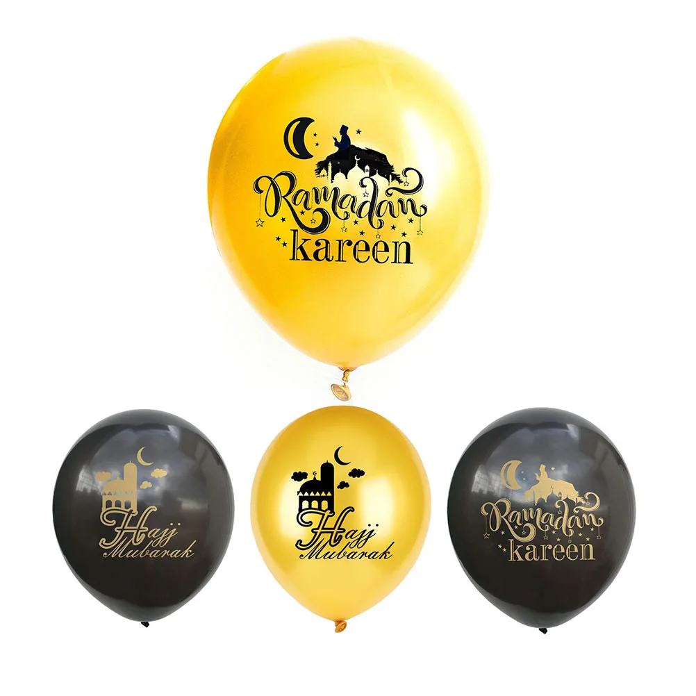 20 Pcs Eid Balloon Non-toxic Balloons Emulsion Gathering Decorations Black and Golden
20 Pcs Eid Balloon Non-toxic Balloons Emulsion Gathering Decorations Black and Golden