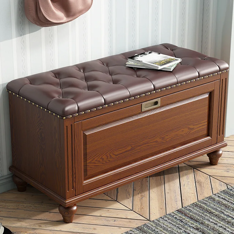 American solid wood shoe change stool household door storage stool entry tipping bucket shoe cabinet sitting stool integrated sh
American solid wood shoe change stool household door storage stool entry tipping bucket shoe cabinet sitting stool integrated sh