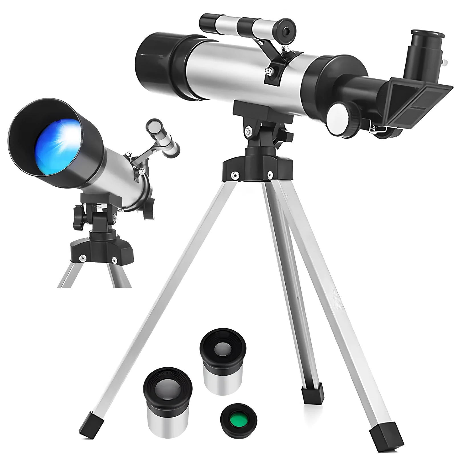 Astronomy Telescope Refractor Portable Tripod Stargazing Planets Metal Focus System Spotting Scope Camp Hike Beginner
Astronomy Telescope Refractor Portable Tripod Stargazing Planets Metal Focus System Spotting Scope Camp Hike Beginner