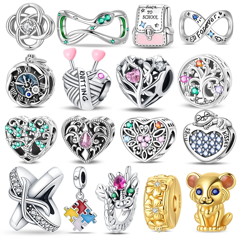 Vintage Clock And Heart Shape Pendants 925 Silver Charm Bead Fit 3mm Original Bracelet Necklace Womens DIY Fine Jewelry Gift Hot
Vintage Clock And Heart Shape Pendants 925 Silver Charm Bead Fit 3mm Original Bracelet Necklace Womens DIY Fine Jewelry Gift Hot