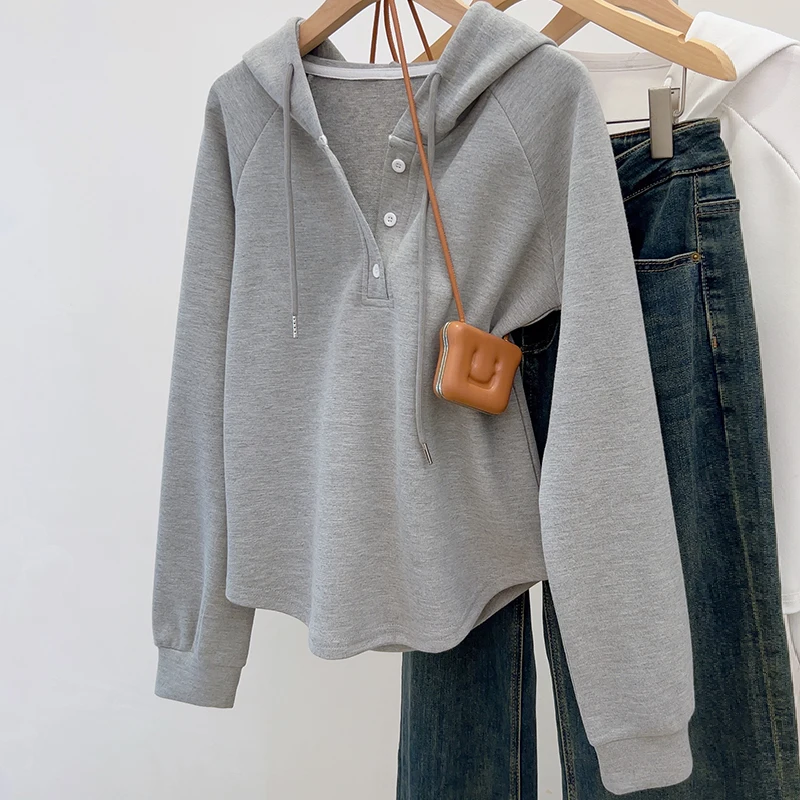M-3XL Chic Loose Women Hoodies Coat 2025 New Spring Autumn Solid Color Brief Style Tops Long Sleeved Ladies Pullovers Sweatshirt
M-3XL Chic Loose Women Hoodies Coat 2025 New Spring Autumn Solid Color Brief Style Tops Long Sleeved Ladies Pullovers Sweatshirt