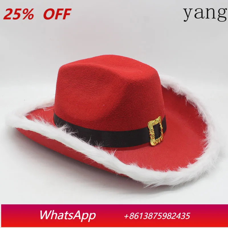 LTT Christmas Top Hat Decorative Red Cowboy Hat Santa's Burr Hat
LTT Christmas Top Hat Decorative Red Cowboy Hat Santa's Burr Hat