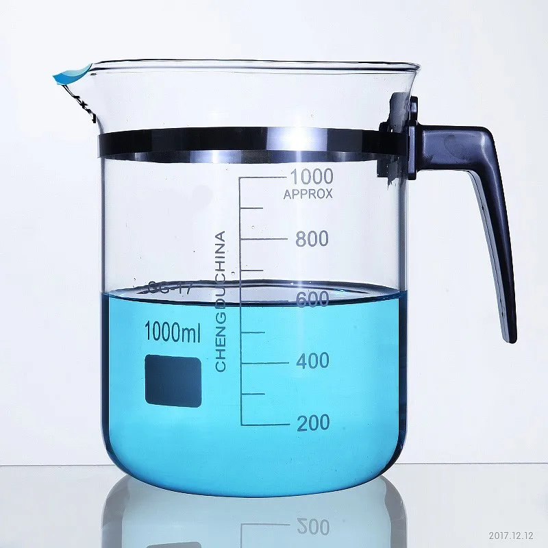 1000ml Laboratory Glass Measuring Beaker with Spout Borosilicate Transparent with Plastic Handle Lab Kitchen Supplies
1000ml Laboratory Glass Measuring Beaker with Spout Borosilicate Transparent with Plastic Handle Lab Kitchen Supplies
