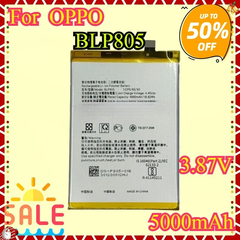 Новый аккумулятор BLP805 BLP839 для OPPO K7X K9 A53 A32 A15 A35 A76 A94 S Realme 8 8i C17 7i Q2 V5 GT Reno 5 6 6Z Lite Pro
Новый аккумулятор BLP805 BLP839 для OPPO K7X K9 A53 A32 A15 A35 A76 A94 S Realme 8 8i C17 7i Q2 V5 GT Reno 5 6 6Z Lite Pro