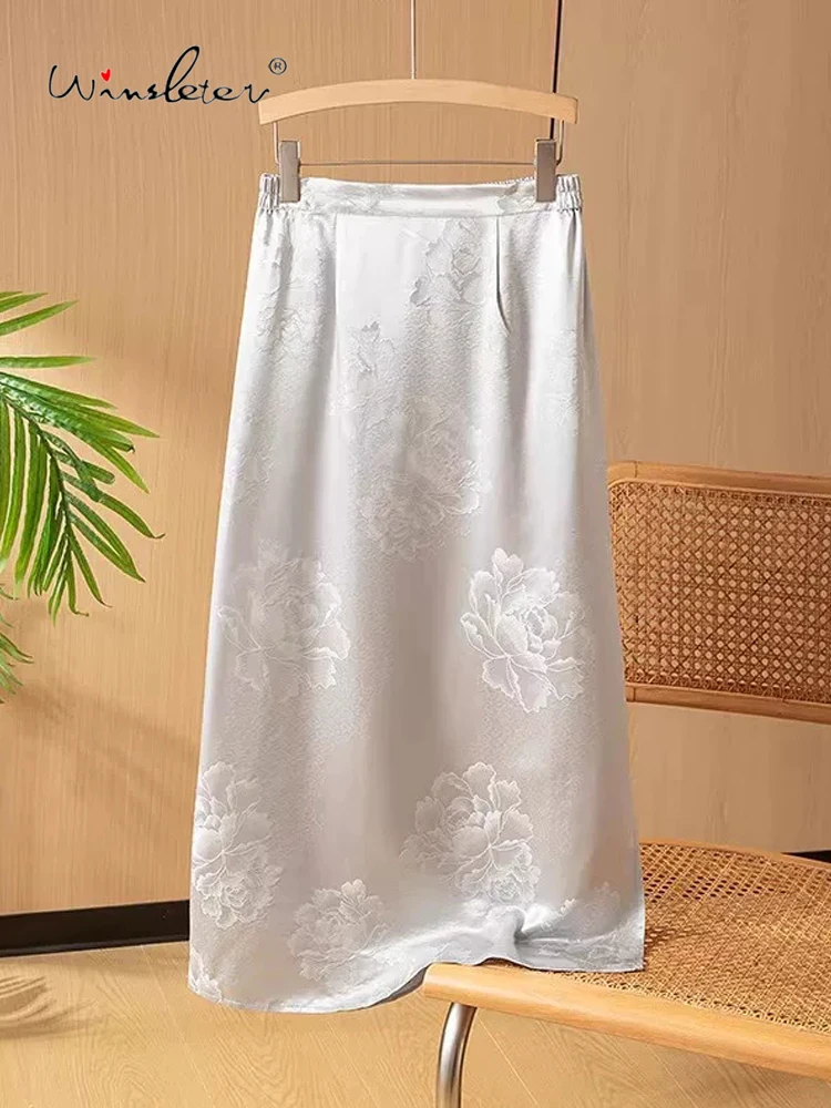 Winsleter-100%Real Silk Elegant Skirts, Elastic High Waist Jacquard, Women Retro Temperament Slim Skirt, 2026 Summer B64709CC
Winsleter-100%Real Silk Elegant Skirts, Elastic High Waist Jacquard, Women Retro Temperament Slim Skirt, 2026 Summer B64709CC
