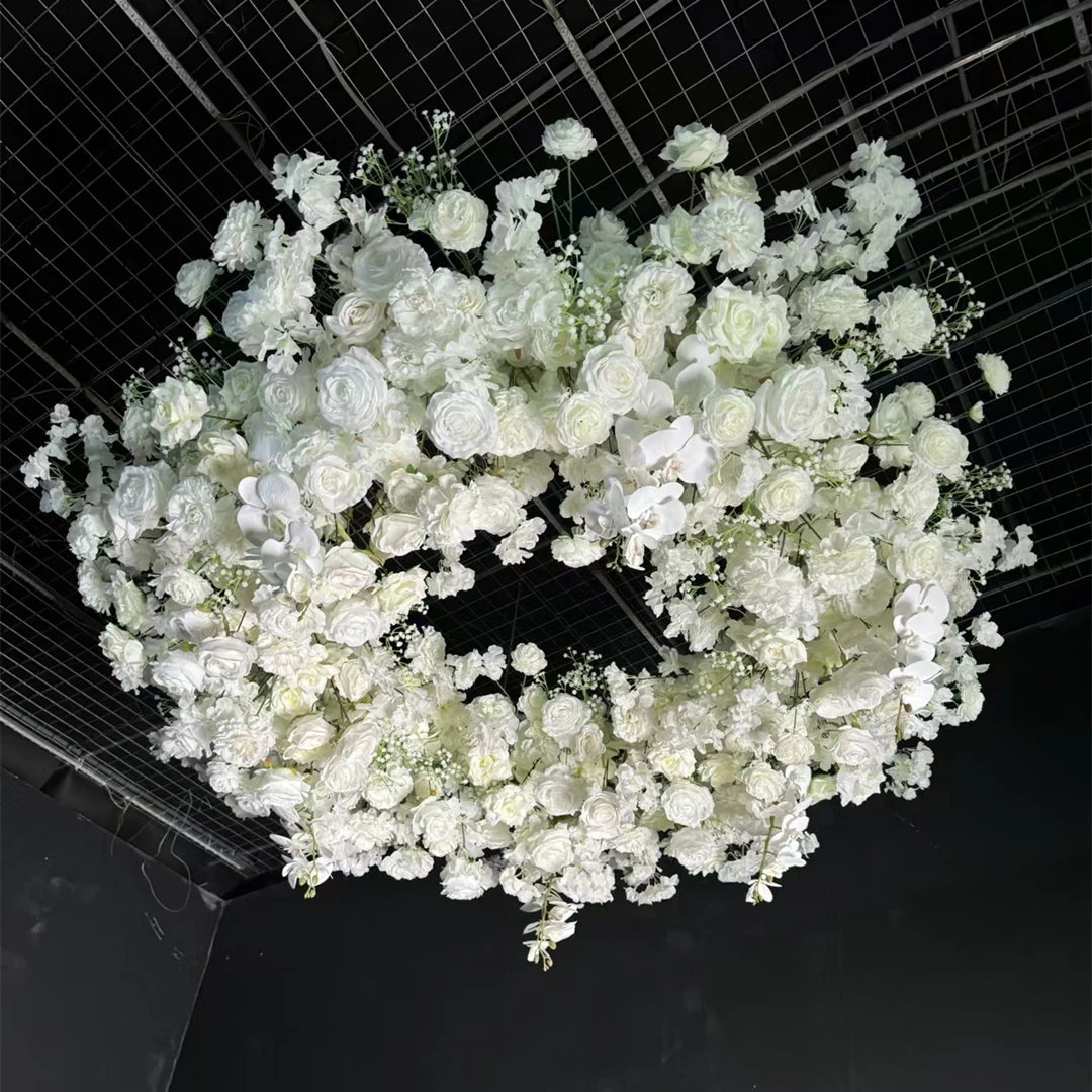 Modern Custom White Rose Artificial Ceiling Hanging Flowers Garland Wedding Party Event Backdrop Stage Decorations
Modern Custom White Rose Artificial Ceiling Hanging Flowers Garland Wedding Party Event Backdrop Stage Decorations