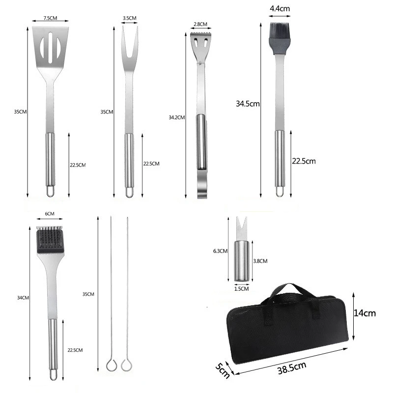 BHBD-20PCS/Set Barbecue Tool Stainless Steel Barbecue Tools Sets Kitchen Utensil Set BBQ Grill Tools Kit Barbecue Accessories
BHBD-20PCS/Set Barbecue Tool Stainless Steel Barbecue Tools Sets Kitchen Utensil Set BBQ Grill Tools Kit Barbecue Accessories