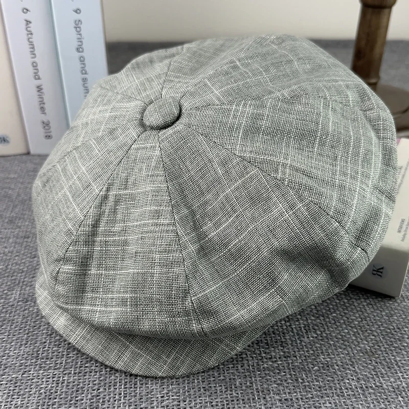 Summer Octagonal Caps Flax Breathable Gatsby Cap Fashion Beret British Hats for Women
Summer Octagonal Caps Flax Breathable Gatsby Cap Fashion Beret British Hats for Women