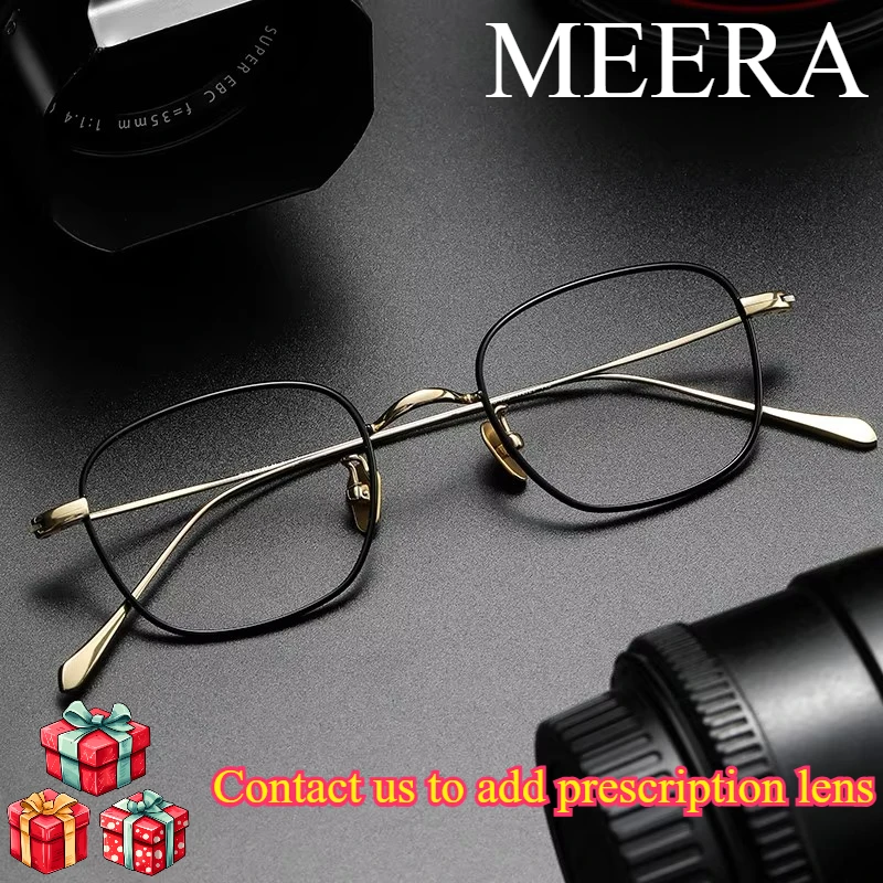 Vintage Simple Glasses Frame Black Gold Rectangular Eyeglasses Optical Pure Titanium Glasses Round Frame Men Women GM Spectacles
Vintage Simple Glasses Frame Black Gold Rectangular Eyeglasses Optical Pure Titanium Glasses Round Frame Men Women GM Spectacles