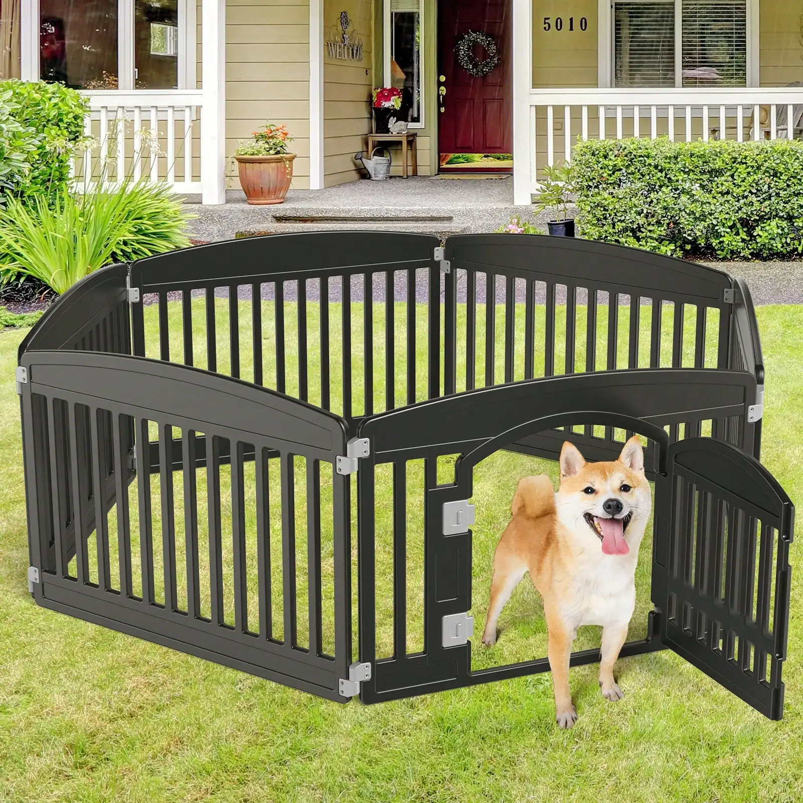 Pet Playpen Foldable Gate For Dogs Heavy Plastic Puppy Exercise Pen Small Pets Fence Puppies Folding Cage 4 Panels For Puppies A
Pet Playpen Foldable Gate For Dogs Heavy Plastic Puppy Exercise Pen Small Pets Fence Puppies Folding Cage 4 Panels For Puppies A
