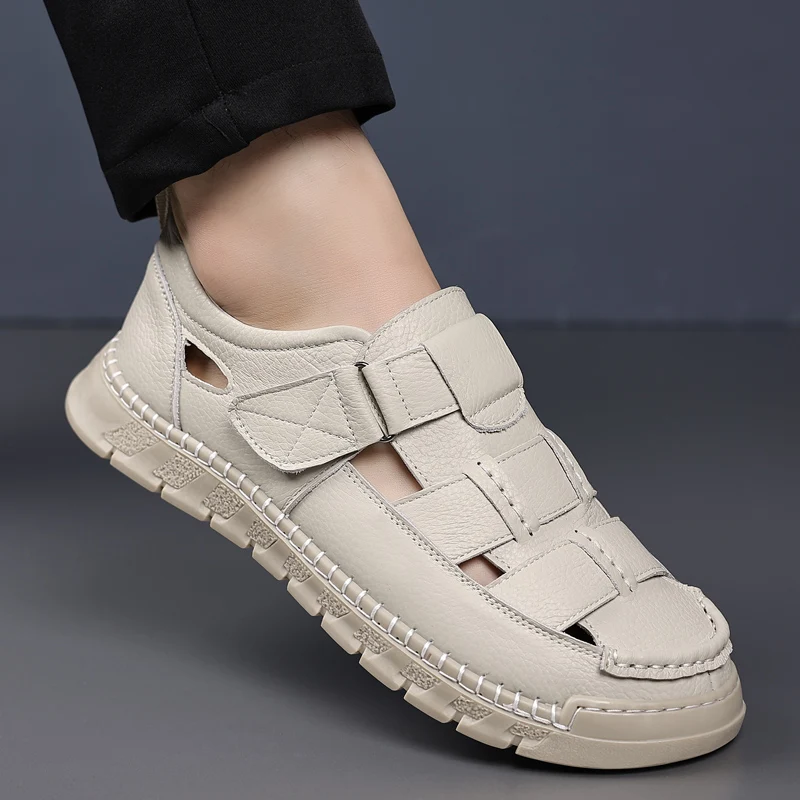Summer Classic Men Cozy Hollow Out Non-slip Shoes Soft Cool Lighted Breathable All-match Comfort Fashion Casual Leather Sandals
Summer Classic Men Cozy Hollow Out Non-slip Shoes Soft Cool Lighted Breathable All-match Comfort Fashion Casual Leather Sandals