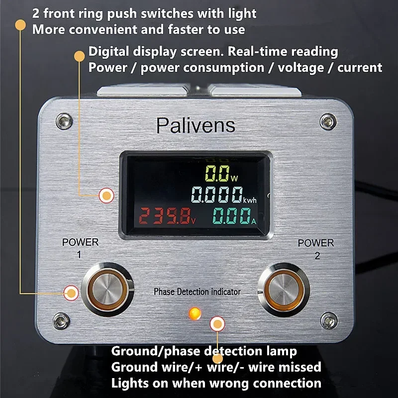 15A Audio AC Power Filter Power Socket LED Digital Display Audio Noise Filter Lightning Protection Excellent Palivens P20 3000W
15A Audio AC Power Filter Power Socket LED Digital Display Audio Noise Filter Lightning Protection Excellent Palivens P20 3000W