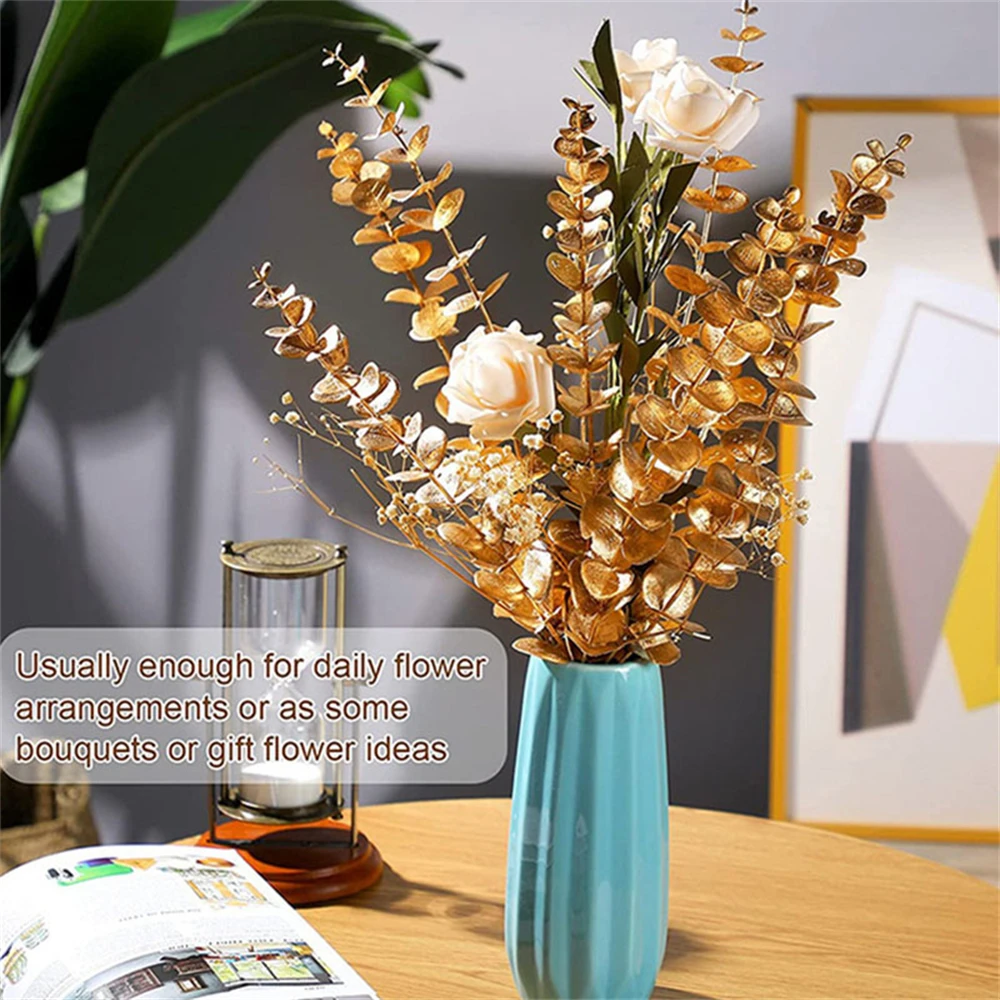 20PCS Gold Eucalyptus Leaf Artificial Plants DIY Fake Plant Flower Bouquet Ornament Home Garden Party Wedding Decoration
20PCS Gold Eucalyptus Leaf Artificial Plants DIY Fake Plant Flower Bouquet Ornament Home Garden Party Wedding Decoration