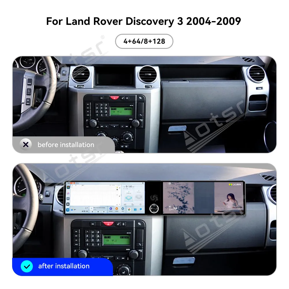 12.3inch HD Dual Screen Car Radio For Land Rover Discovery 3 2004-2009 Car Multimedia Video Player GPS Navigation Carplay Unit
12.3inch HD Dual Screen Car Radio For Land Rover Discovery 3 2004-2009 Car Multimedia Video Player GPS Navigation Carplay Unit