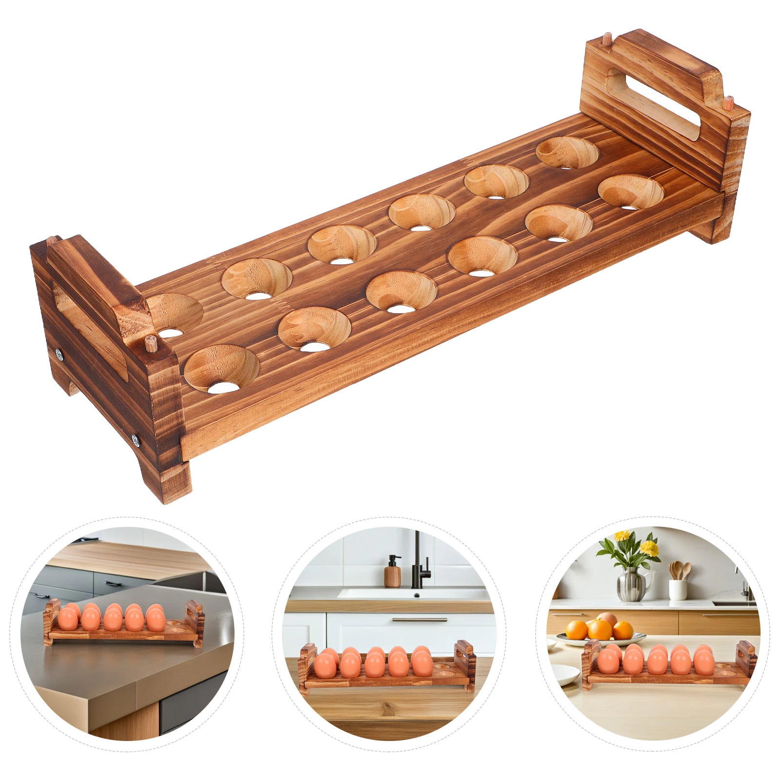 Wooden Egg Rack Decorative Holders for Display Shelf Chicken Countertop Brown Basket Fridge
Wooden Egg Rack Decorative Holders for Display Shelf Chicken Countertop Brown Basket Fridge