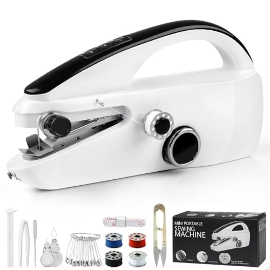 Handheld Sewing Machine, Dual Speed Hand Held Sewing Machine, Sewing Mini Portable Machine for Beginners, Adults, DIY, Home, Tr
Handheld Sewing Machine, Dual Speed Hand Held Sewing Machine, Sewing Mini Portable Machine for Beginners, Adults, DIY, Home, Tr