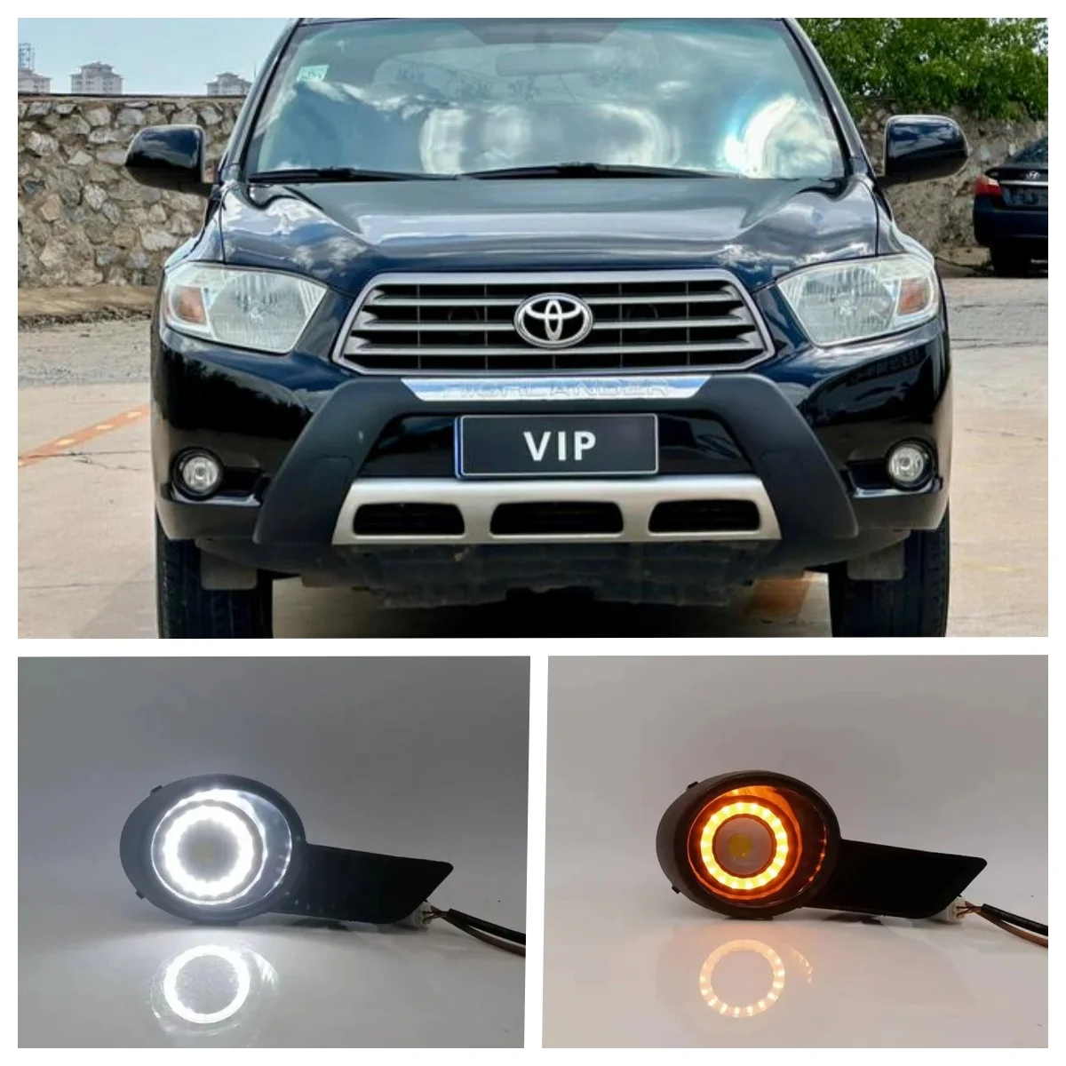 LED Fog Lights Assembly For Toyota Highlander 2009 2010 2011 Dual Colors Angel Eye Daytime Running Lights Fog Lamp Accessories
LED Fog Lights Assembly For Toyota Highlander 2009 2010 2011 Dual Colors Angel Eye Daytime Running Lights Fog Lamp Accessories
