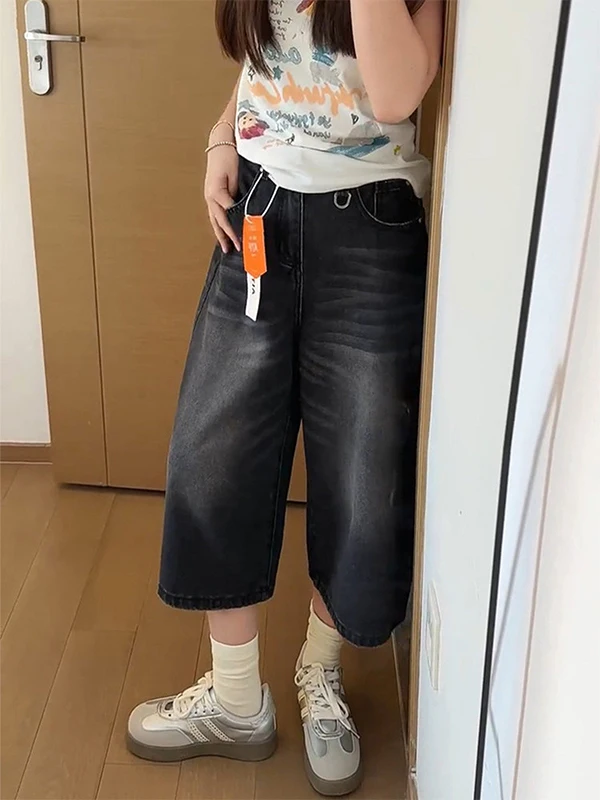 High Waist Wide Leg Straight Cut Jeans Women's Summer New plus Size Flattering Loose Slimming Hip Covering Casual Denim
High Waist Wide Leg Straight Cut Jeans Women's Summer New plus Size Flattering Loose Slimming Hip Covering Casual Denim