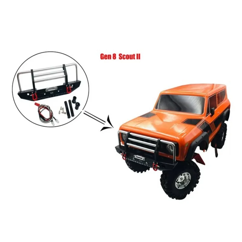 Металлический передний бампер KYX с подсветкой для Traxxas TRX-4 Redcat Gen8 Scout II 1/10 
Металлический передний бампер KYX с подсветкой для Traxxas TRX-4 Redcat Gen8 Scout II 1/10