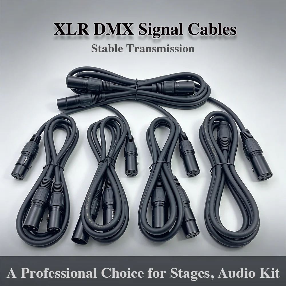 1/2/3/5M 3Pin DMX Cable XLR Plug Foil Shield Wires Transmits DMX-512 Control Signals To Lighting Controller Dimmer Moving Heads
1/2/3/5M 3Pin DMX Cable XLR Plug Foil Shield Wires Transmits DMX-512 Control Signals To Lighting Controller Dimmer Moving Heads