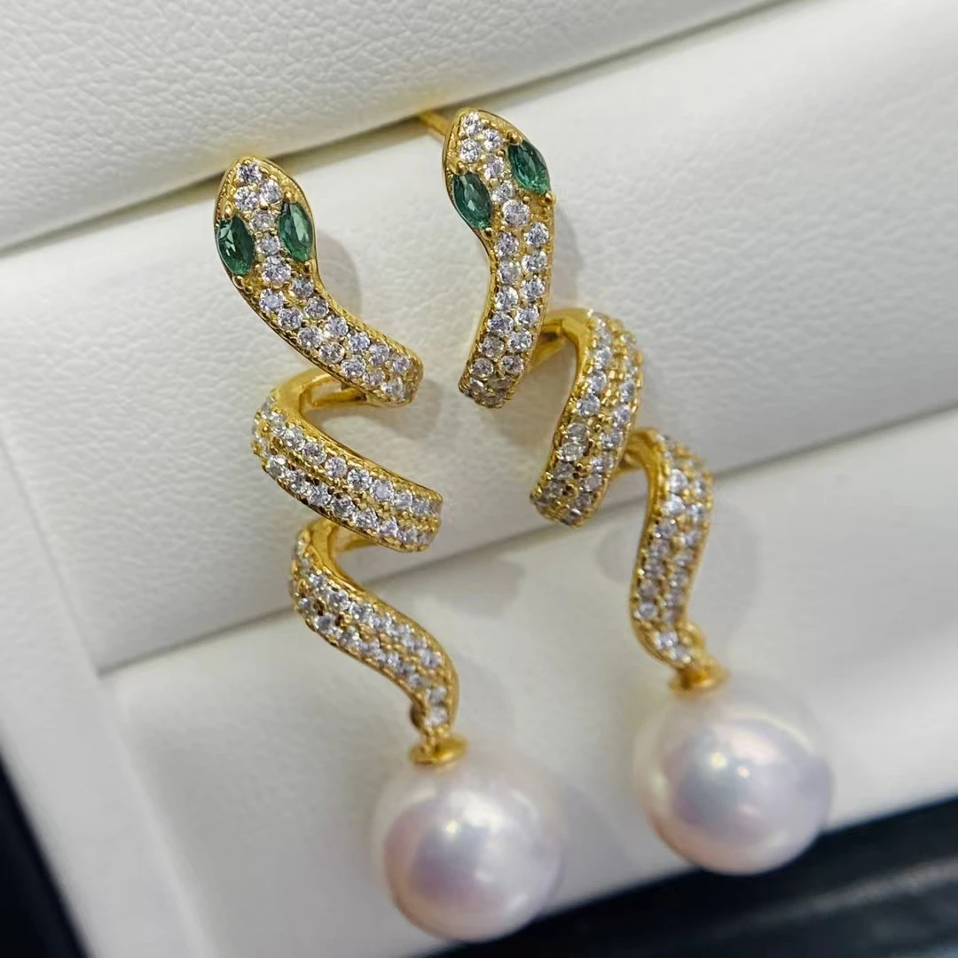 Wholesale Snake Shape 925 Sterling Silver Earrings Mount Findings Settings Base Mounting Parts Accessory for 8-12mm Pearls
Wholesale Snake Shape 925 Sterling Silver Earrings Mount Findings Settings Base Mounting Parts Accessory for 8-12mm Pearls