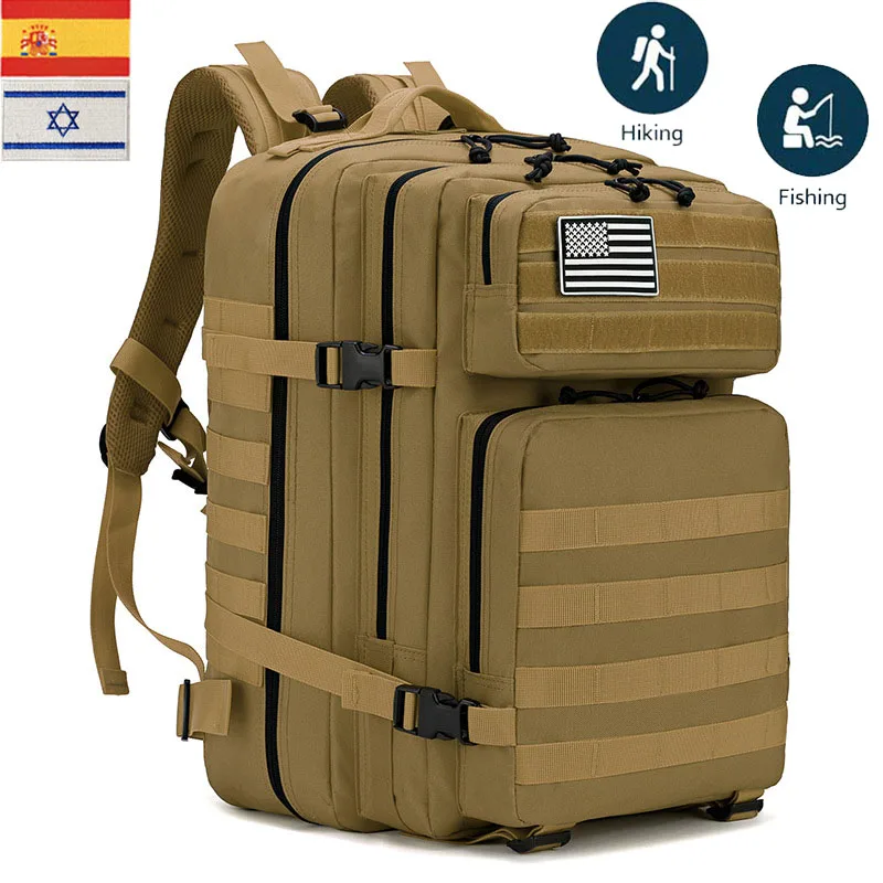 New Outdoor Tactical 3P Attack Backpack Travel Bag Men Trekking Mountaineering Camping Camo Sports Rucksack Large Capacity 45L
New Outdoor Tactical 3P Attack Backpack Travel Bag Men Trekking Mountaineering Camping Camo Sports Rucksack Large Capacity 45L
