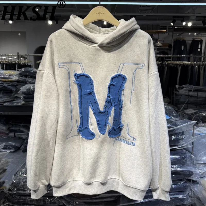 HKSH Spring Autumn Winter New Men Tide Fleece Lined Thick Patch Embroidery Washed Gradient Tide Hooded Trendy Sweatshirt HK19300
HKSH Spring Autumn Winter New Men Tide Fleece Lined Thick Patch Embroidery Washed Gradient Tide Hooded Trendy Sweatshirt HK19300