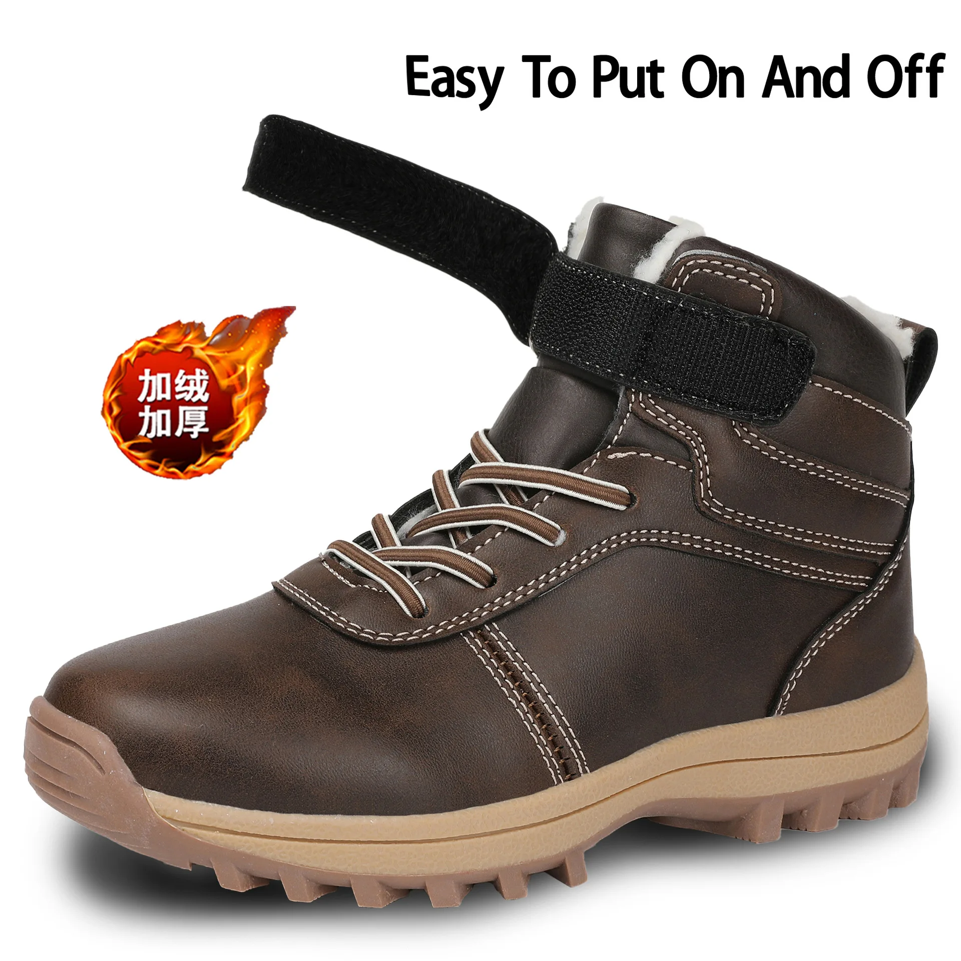 Cotton boots with plush insulation, water-resistant, wear-resistant, and anti slip properties, high cut cotton boots
Cotton boots with plush insulation, water-resistant, wear-resistant, and anti slip properties, high cut cotton boots