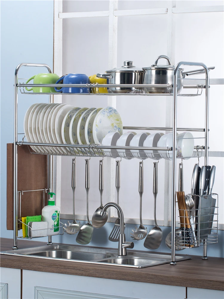 Stainl Steel Kitchen Ra Di Drainer Utensil Storage elf Sink Displayer Two Layers No Drilling Required for Cutlery
Stainl Steel Kitchen Ra Di Drainer Utensil Storage elf Sink Displayer Two Layers No Drilling Required for Cutlery