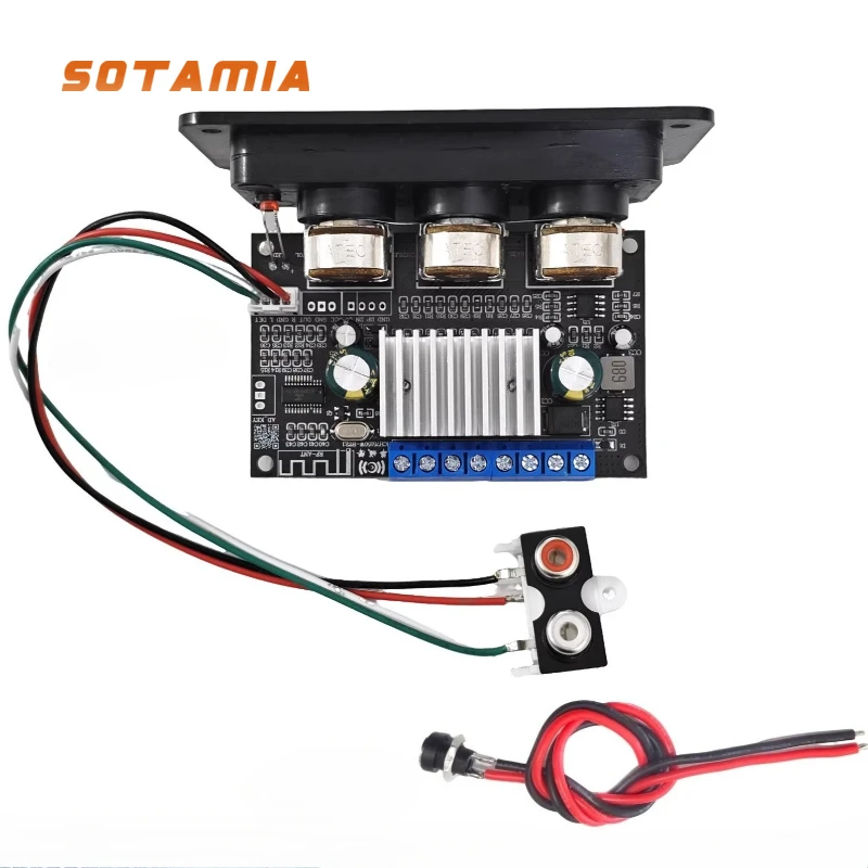 Плата усилителя мощности Bluetooth SOTAMIA 2x75+150 Вт 2.1 с сабвуфером, AUX, воспроизведением с USB-накопителя и пультом ДУ
Плата усилителя мощности Bluetooth SOTAMIA 2x75+150 Вт 2.1 с сабвуфером, AUX, воспроизведением с USB-накопителя и пультом ДУ