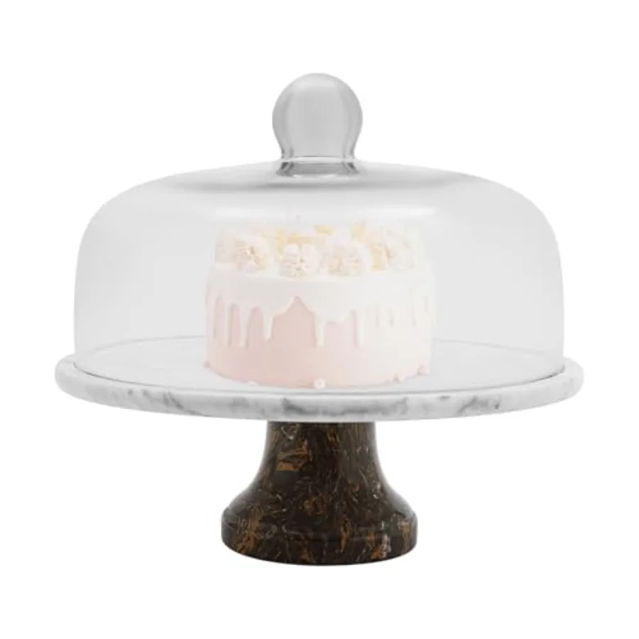 Мраморная подставка для торта с купольной крышкой, диаметр 11,8 дюйма, дизайн с рифлением, выдерживает нагрузку до 20 кг, скандинавская полировка, текстура мрамора, для столешницы
Мраморная подставка для торта с купольной крышкой, диаметр 11,8 дюйма, дизайн с рифлением, выдерживает нагрузку до 20 кг, скандинавская полировка, текстура мрамора, для столешницы