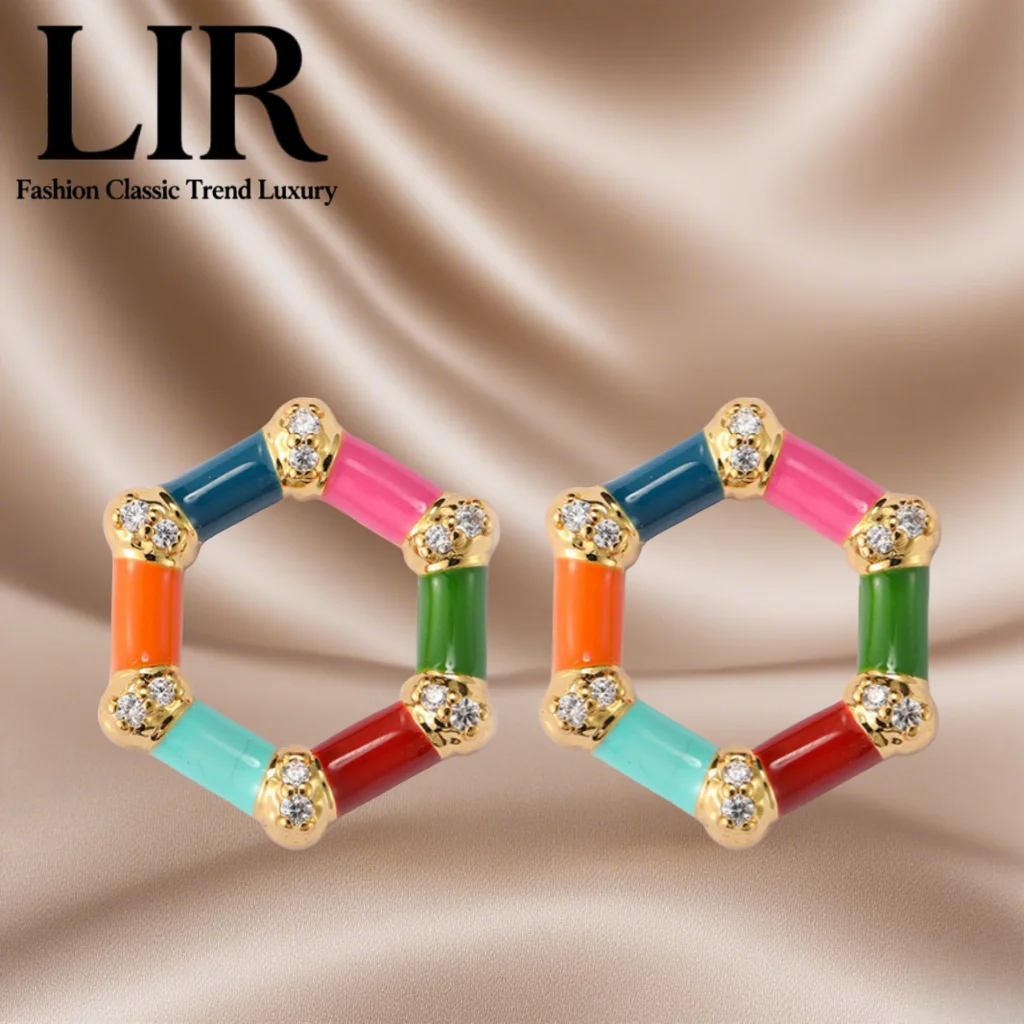 LIR Vintage Colorful Dopamine Enamel Donut Earrings: Youthful Vibe, Trendy Women's Jewelry
LIR Vintage Colorful Dopamine Enamel Donut Earrings: Youthful Vibe, Trendy Women's Jewelry