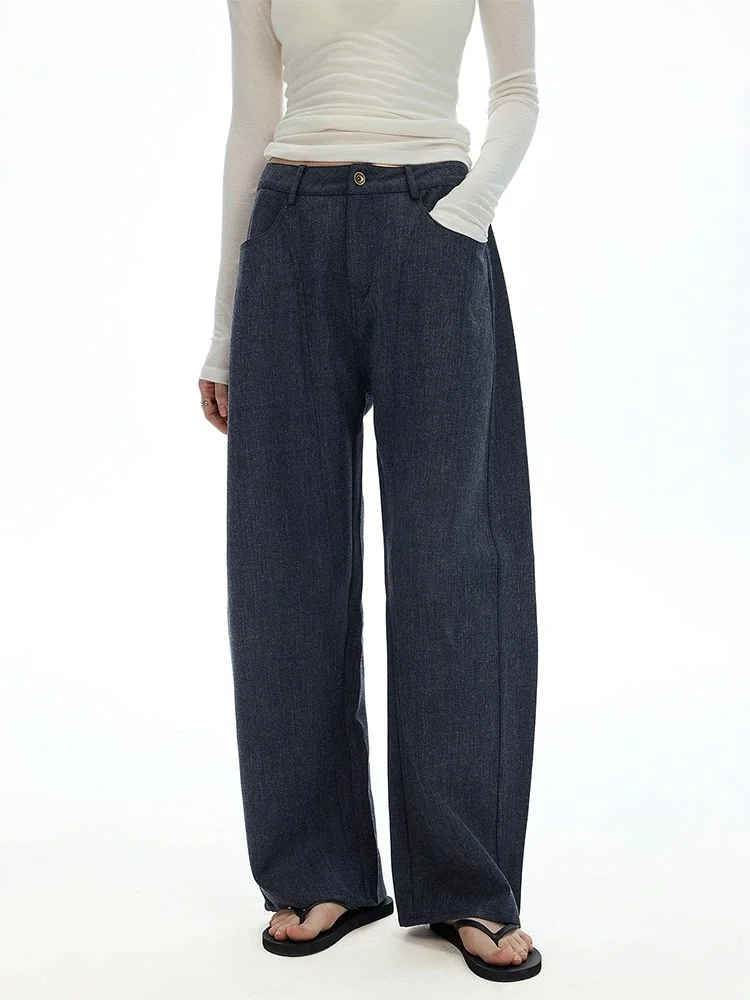 Low Waist Wide Leg Jeans Loose Fit Straight Cut Denim Pants Vintage Twill AFTADAWN Casual Pure Color Zipper Closure Blue
Low Waist Wide Leg Jeans Loose Fit Straight Cut Denim Pants Vintage Twill AFTADAWN Casual Pure Color Zipper Closure Blue