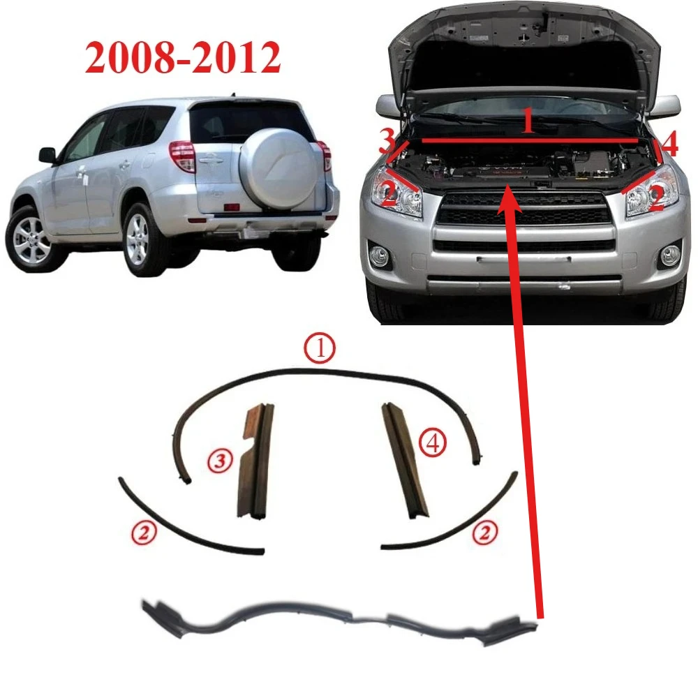 Цельное резиновое уплотнение капота для Toyota RAV4 2008-2012, резиновая уплотнительная лента капота, резиновая уплотнительная лента для RAV4 53388-0R020
Цельное резиновое уплотнение капота для Toyota RAV4 2008-2012, резиновая уплотнительная лента капота, резиновая уплотнительная лента для RAV4 53388-0R020