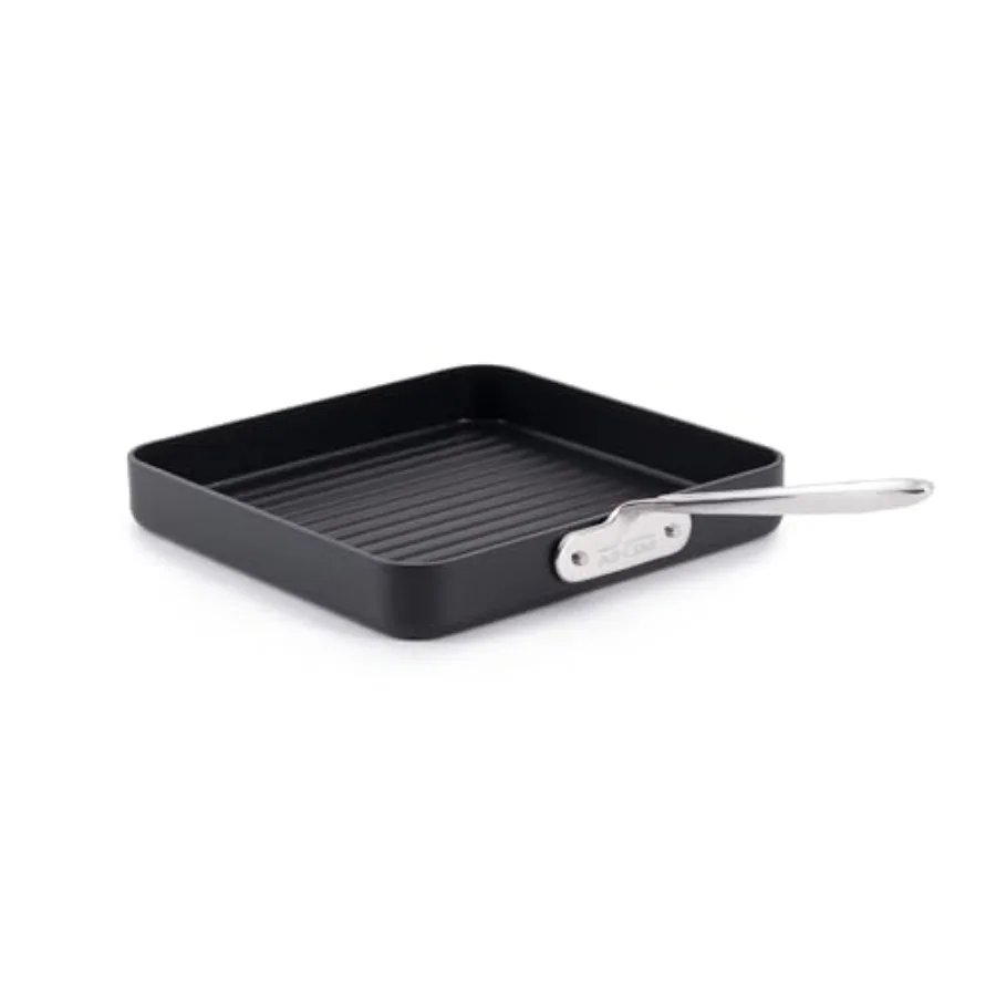 Hard Anodized Nonstick Grill 11x11 Inch Oven Safe 350F Pots and Pans Cookware Black
Hard Anodized Nonstick Grill 11x11 Inch Oven Safe 350F Pots and Pans Cookware Black