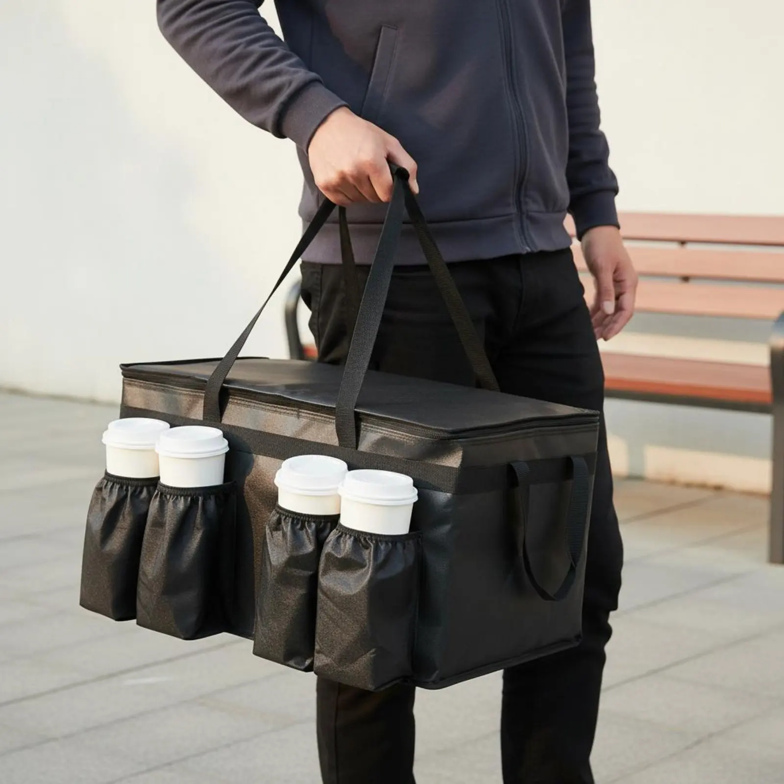 Food Delivery Bag Keeps Hot or Cold Food Delivery Bag with Drink Carrier Insulated Drink Carrier Foldable for Outdoor Gathering
Food Delivery Bag Keeps Hot or Cold Food Delivery Bag with Drink Carrier Insulated Drink Carrier Foldable for Outdoor Gathering