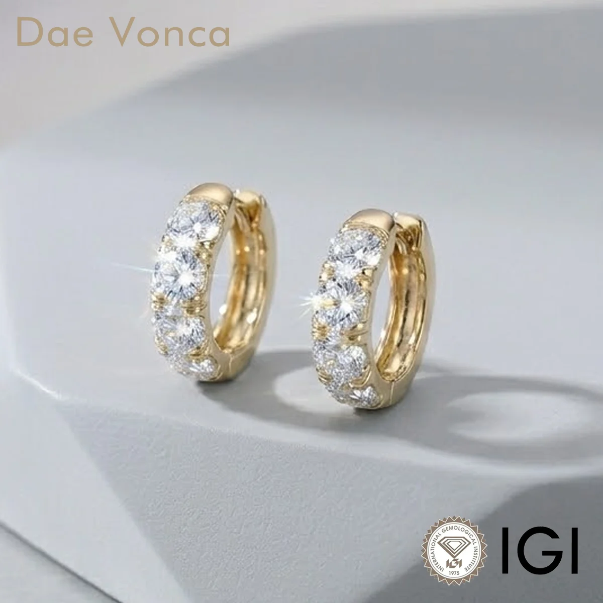 9K/14K/18K Yellow Gold Lab Created Diamond Drop Earrings VS/VVS Round Cut Lab Diamond Hoop Earrings Fashion Jewelry For Women
9K/14K/18K Yellow Gold Lab Created Diamond Drop Earrings VS/VVS Round Cut Lab Diamond Hoop Earrings Fashion Jewelry For Women
