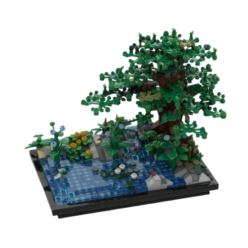 MOC architectural module trees by the lake. Summer creative model. Small particle building blocks. 804 pieces. Suitable for all
MOC architectural module trees by the lake. Summer creative model. Small particle building blocks. 804 pieces. Suitable for all