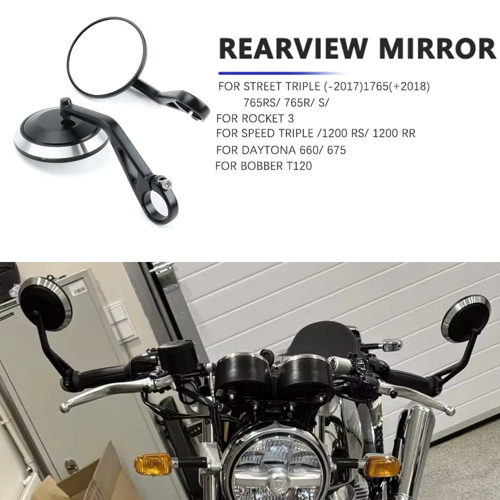 Motorcycle Handlebar Rearview Handle Bar End Mirror For Triumph Rocket 3 Street Triple S 765 RS/R Speed Triple 1200RS/RR
Motorcycle Handlebar Rearview Handle Bar End Mirror For Triumph Rocket 3 Street Triple S 765 RS/R Speed Triple 1200RS/RR