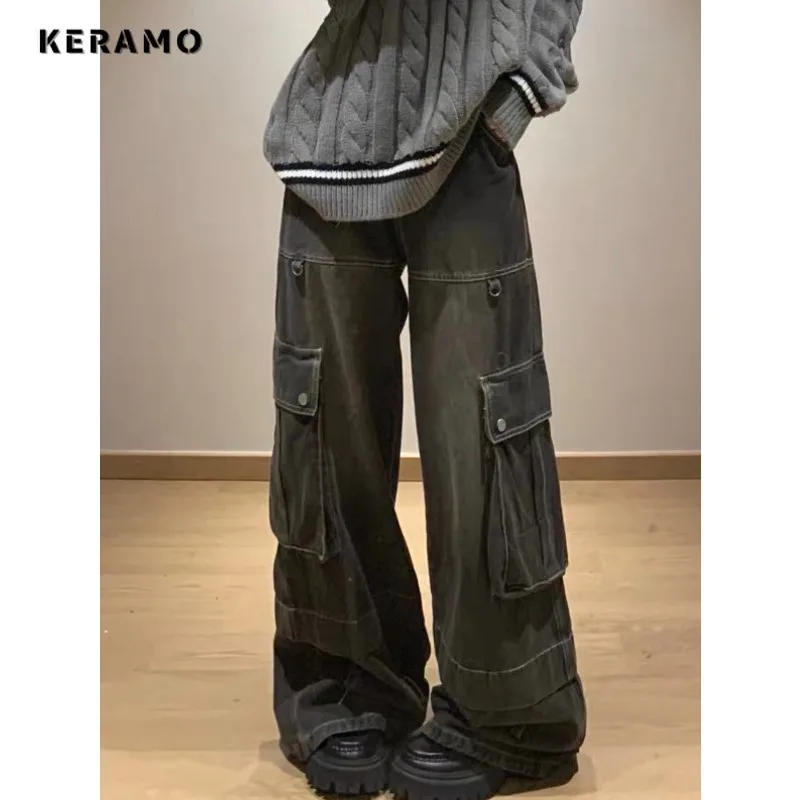 Women Retro Wide Leg Baggy Casual Denim Trouser Harajuku High Waist Loose Jeans 2024 Summer Aesthetic Solid Color Pockets Pants
Women Retro Wide Leg Baggy Casual Denim Trouser Harajuku High Waist Loose Jeans 2024 Summer Aesthetic Solid Color Pockets Pants
