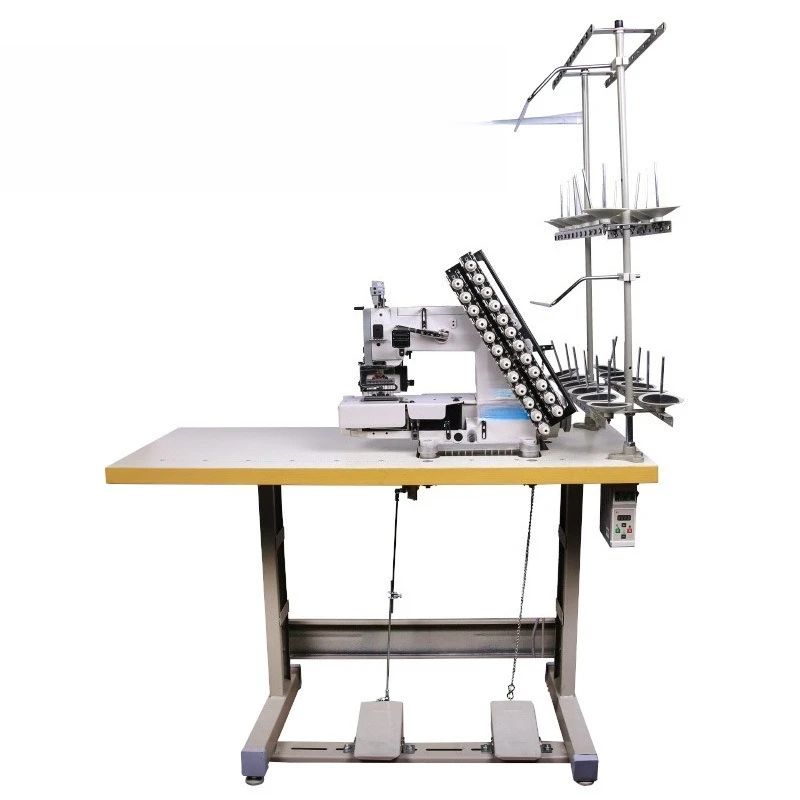 Elastic band sticker on multi-needle machine Industrial sewing machine Waist pull car Trouser rubber band machine Curtain
Elastic band sticker on multi-needle machine Industrial sewing machine Waist pull car Trouser rubber band machine Curtain