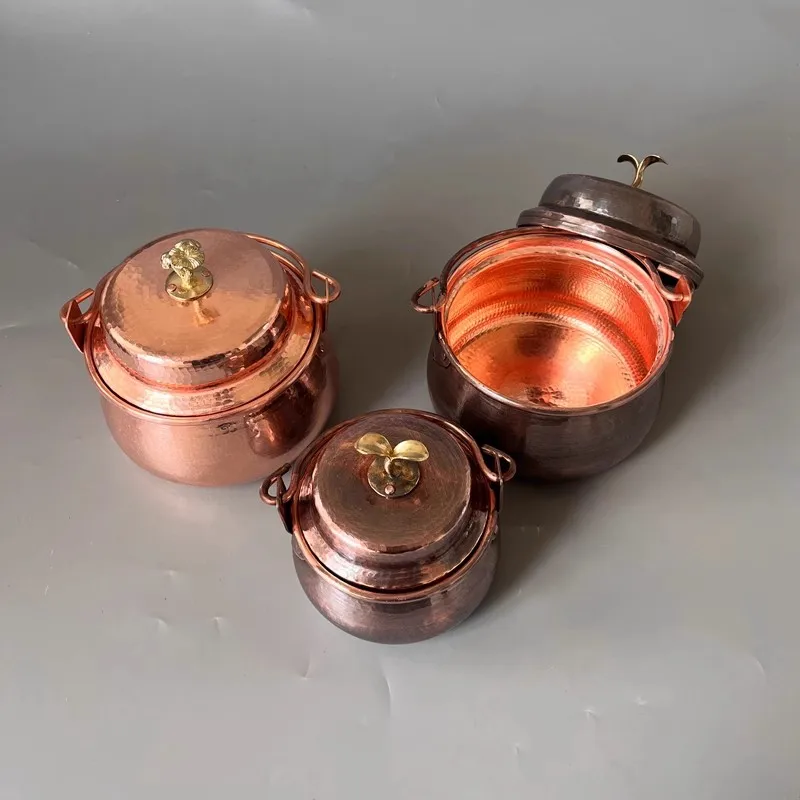 Pure Copper Pot Customized Handmade Retro Double Handle Copper Small Hot Pot Copper Camping Outdoor
Pure Copper Pot Customized Handmade Retro Double Handle Copper Small Hot Pot Copper Camping Outdoor